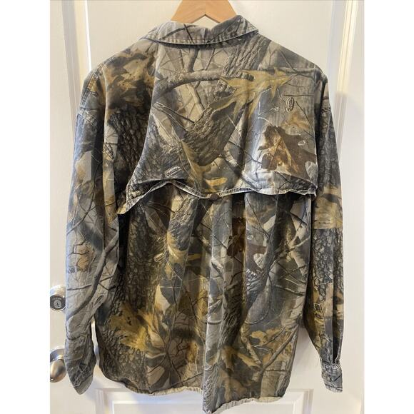 Vtg Whitewater Shirt RealTree Camo Hunting Outdoor Camp Cotton Jacket Men's XL - Picture 2 of 11